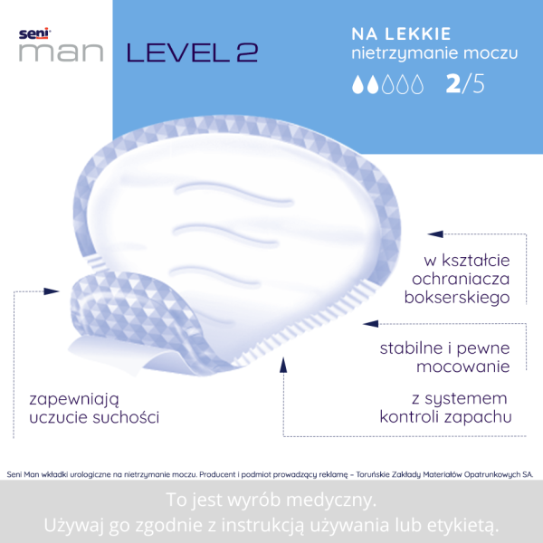 Wkładki urologiczne. Seni Man Normal Level 2