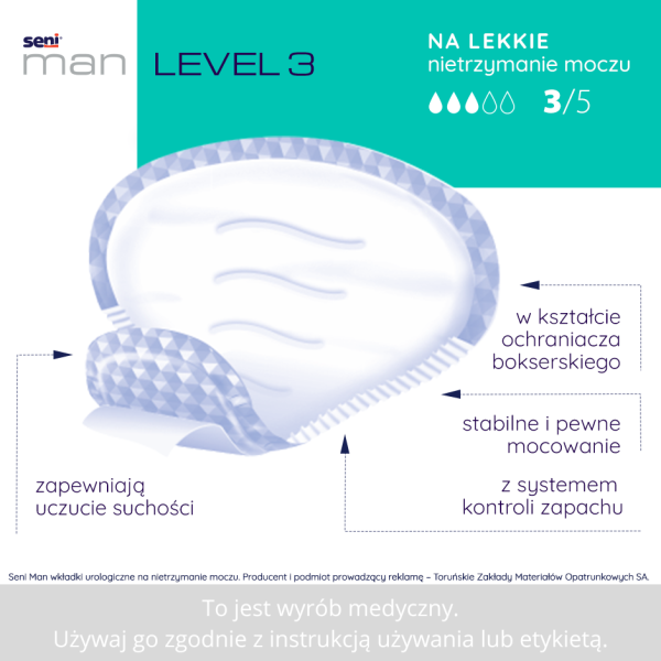Wkładki urologiczne SENI MAN EXTRA LEVEL 3